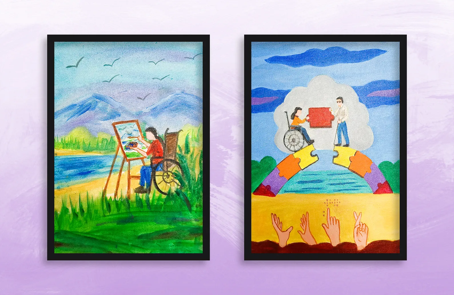 20 curated artworks commissioned for dignitaries on the theme of disability inclusion.
