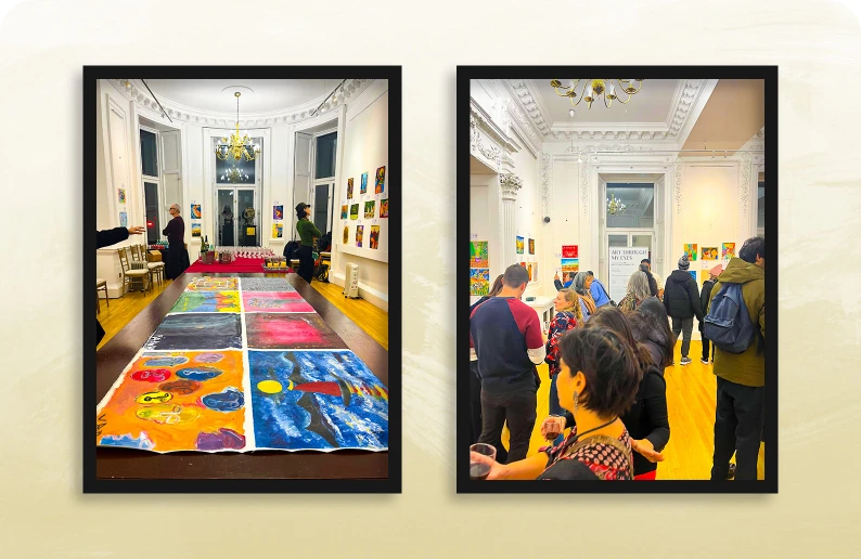 150+ artworks showcased internationally by 100+ artists.