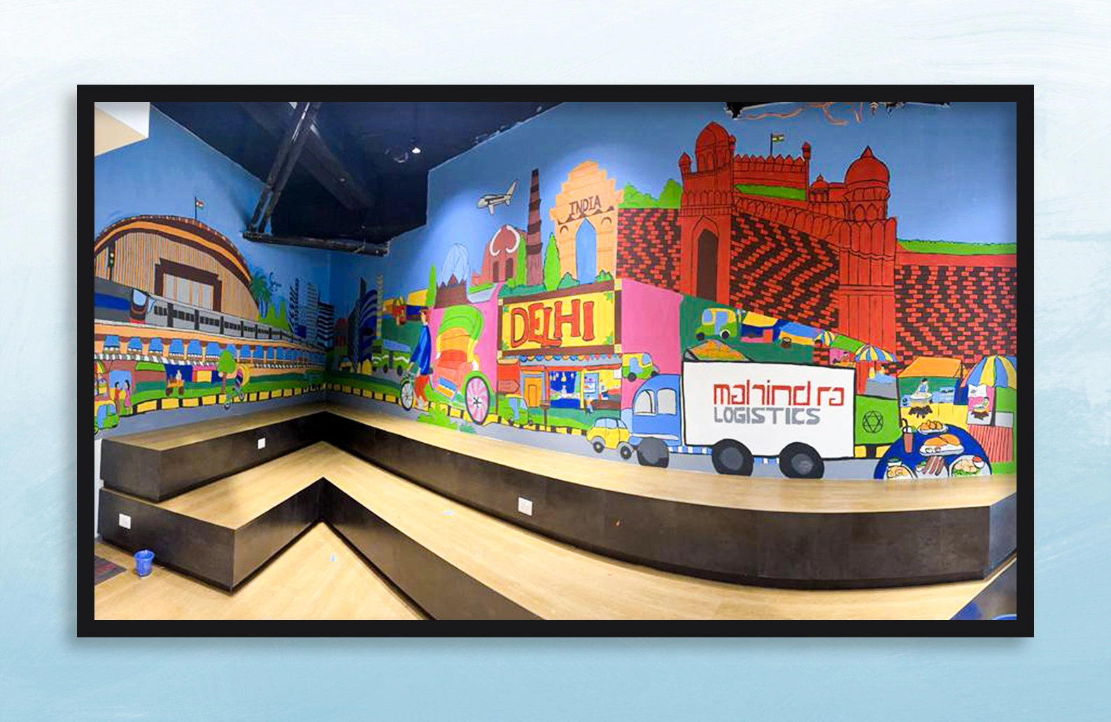 1,200 sq. ft. of murals created for the Luhari and Gurgaon warehouses, reflecting the brand’s identity.