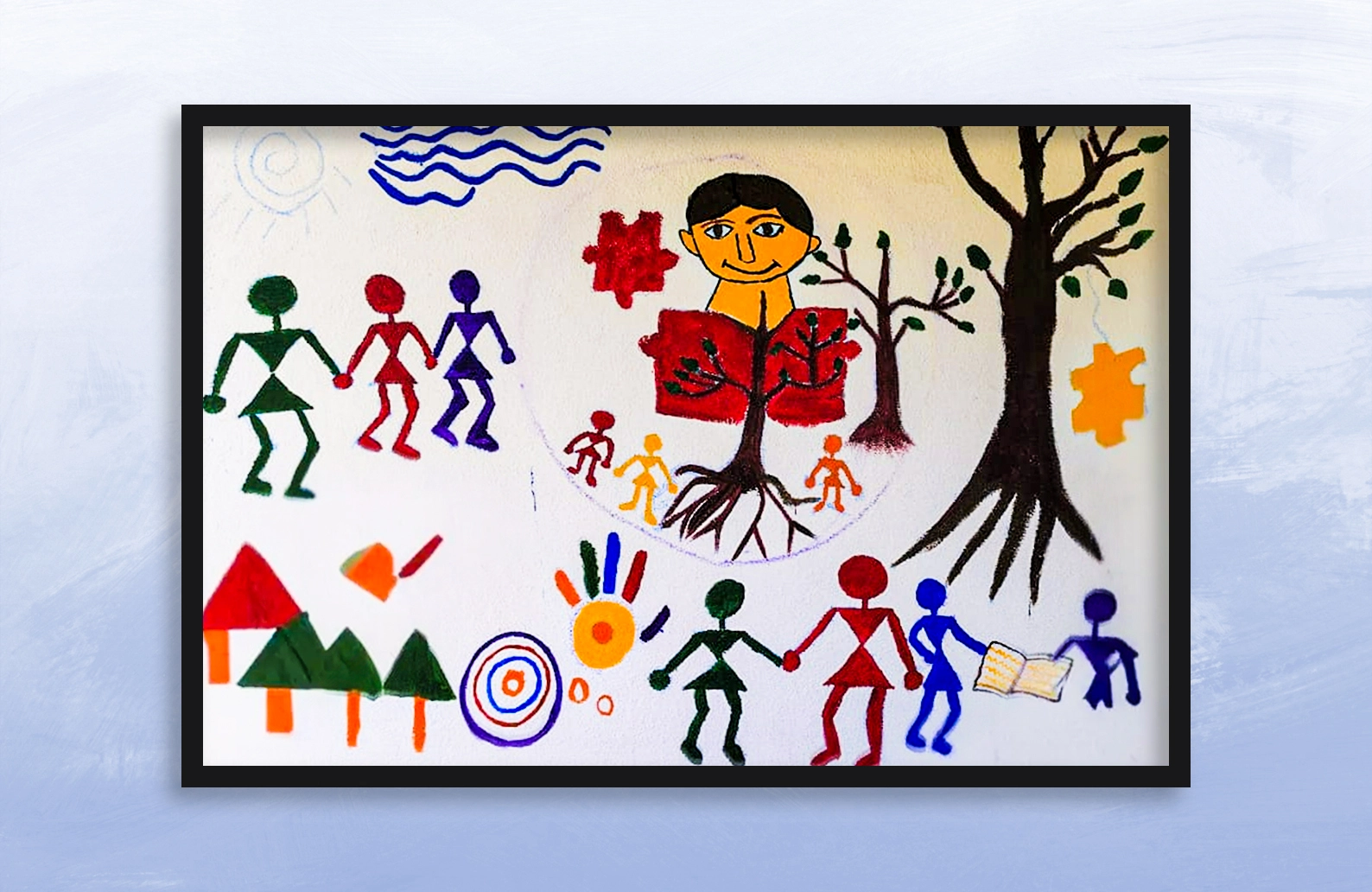 250 sq. ft. mural created for the Mulshi plant near Pune on the theme of autism awareness.