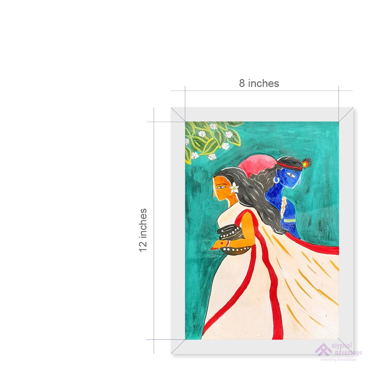 Mythological radha krishna painting 3 Slider 3/4