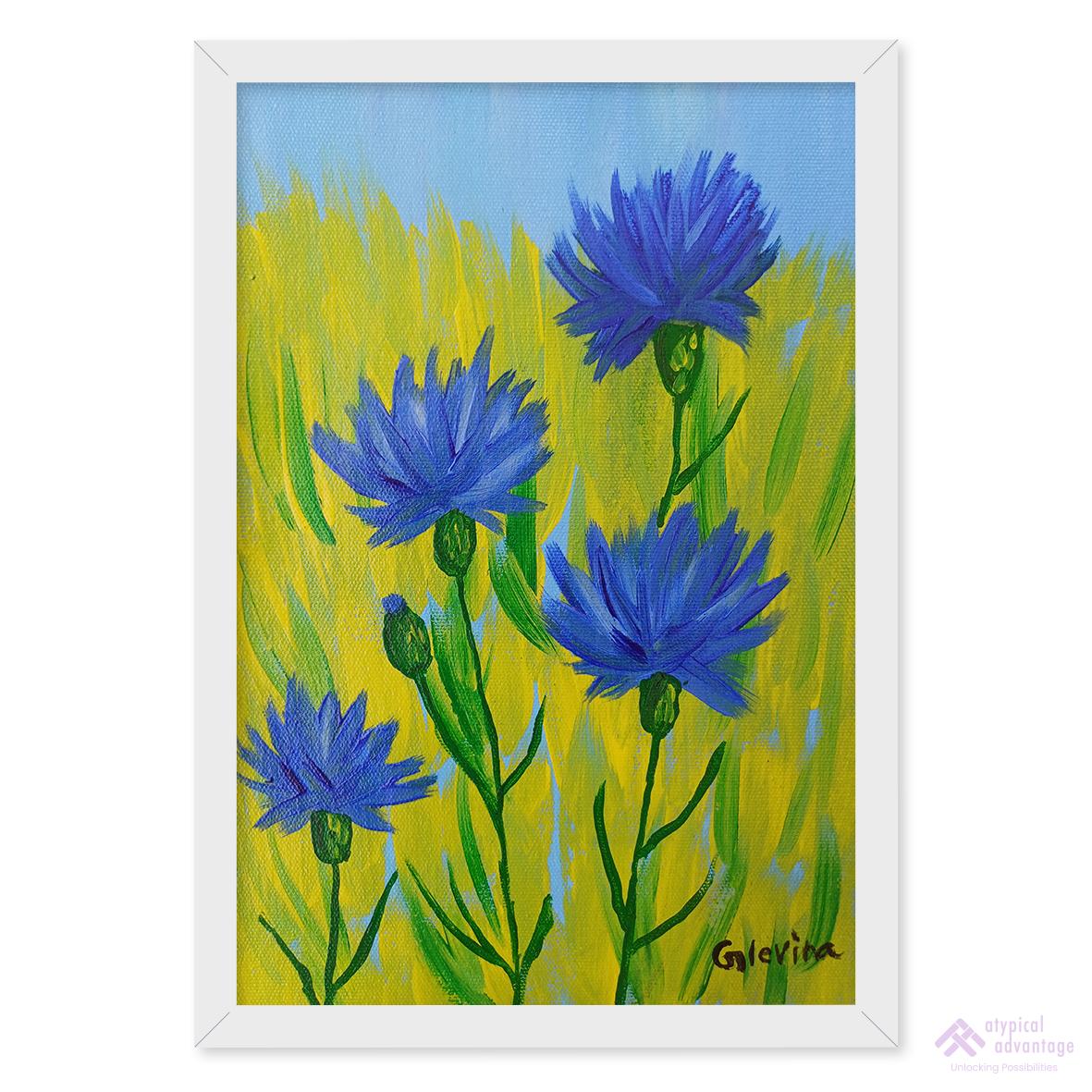 Cornflowers in a field Slider 1/4