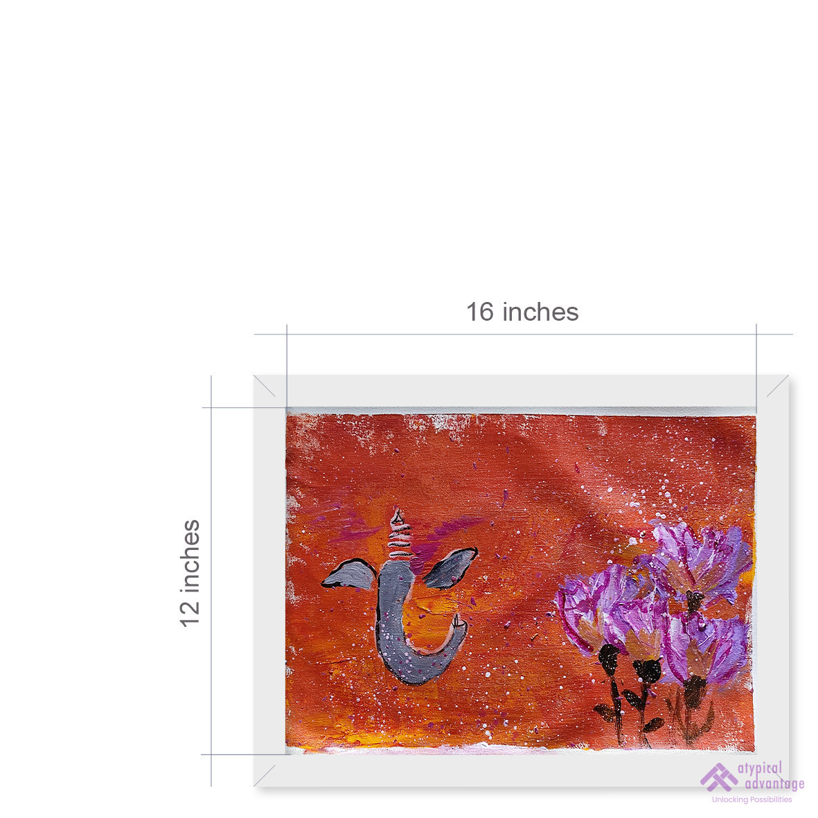 Ganesh with Flowers Slider 3/5