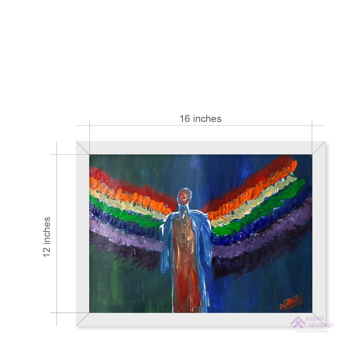 Me the Autism Angel with Rainbow Wings Slider 3/4