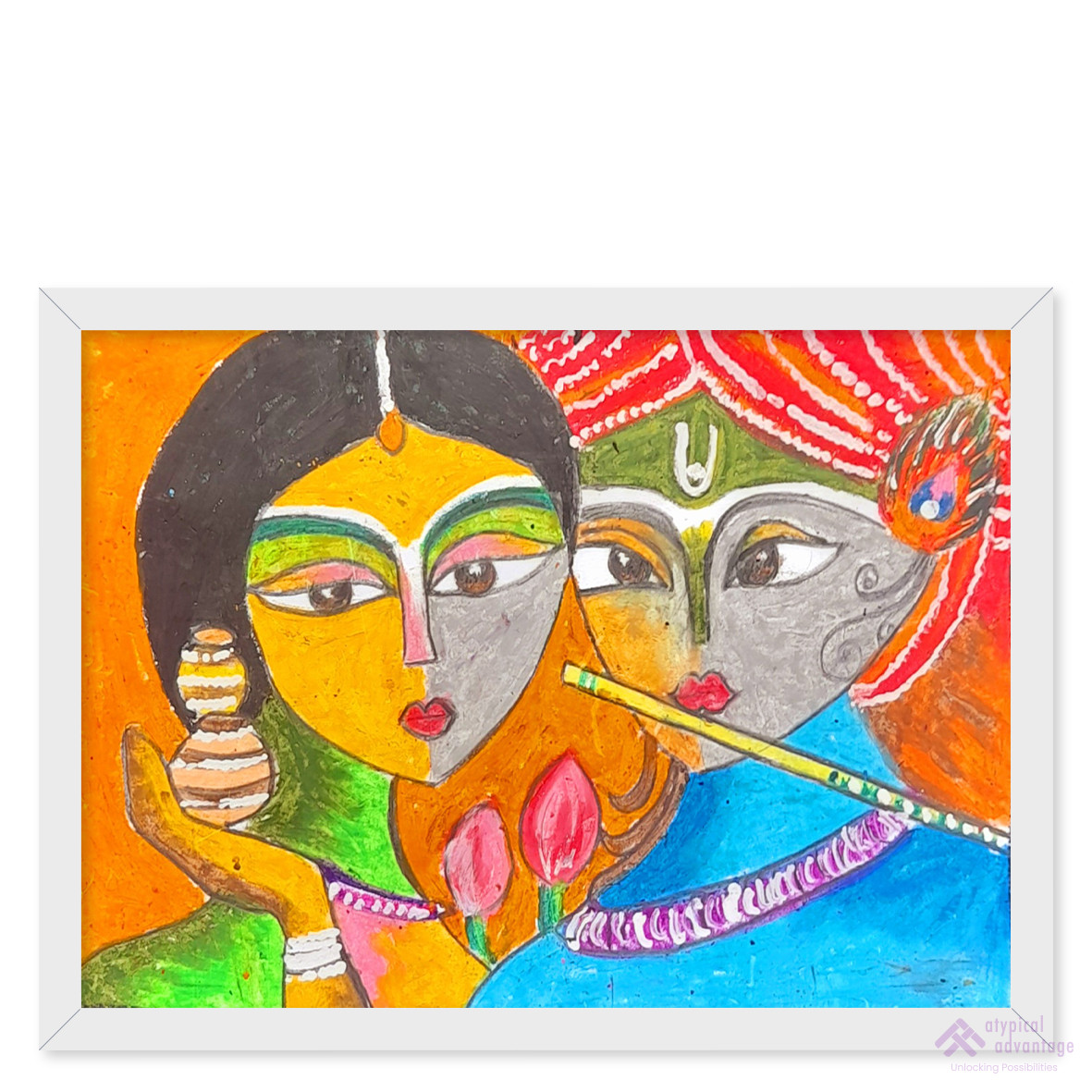 Mythological radha krishna painting 5 Slider 1/5