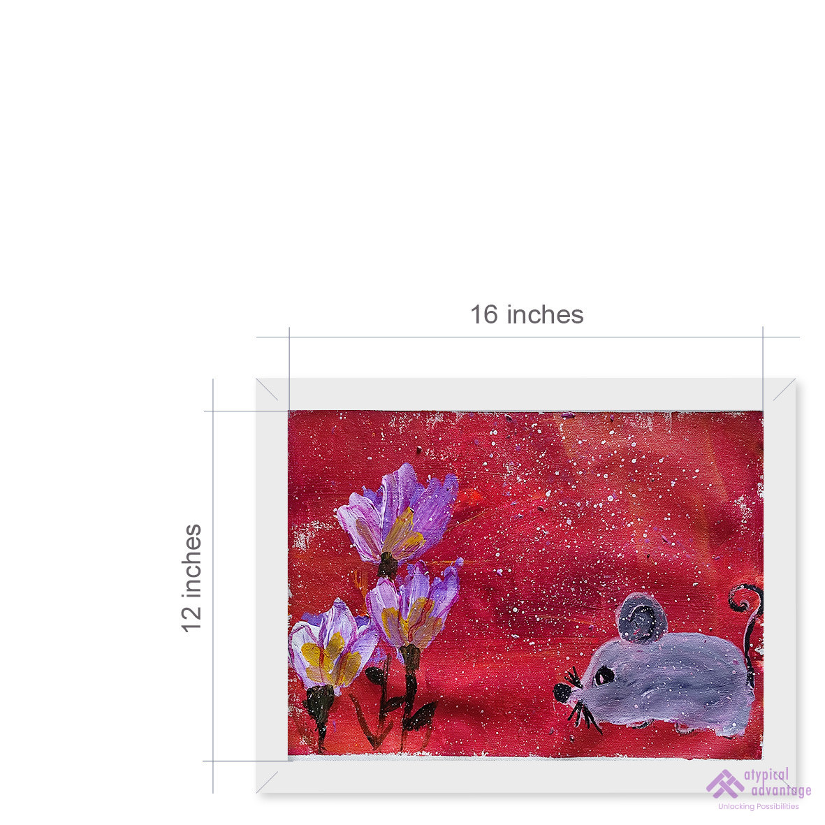 Ganesh's Friend the Mouse with Flowers Slider 3/5