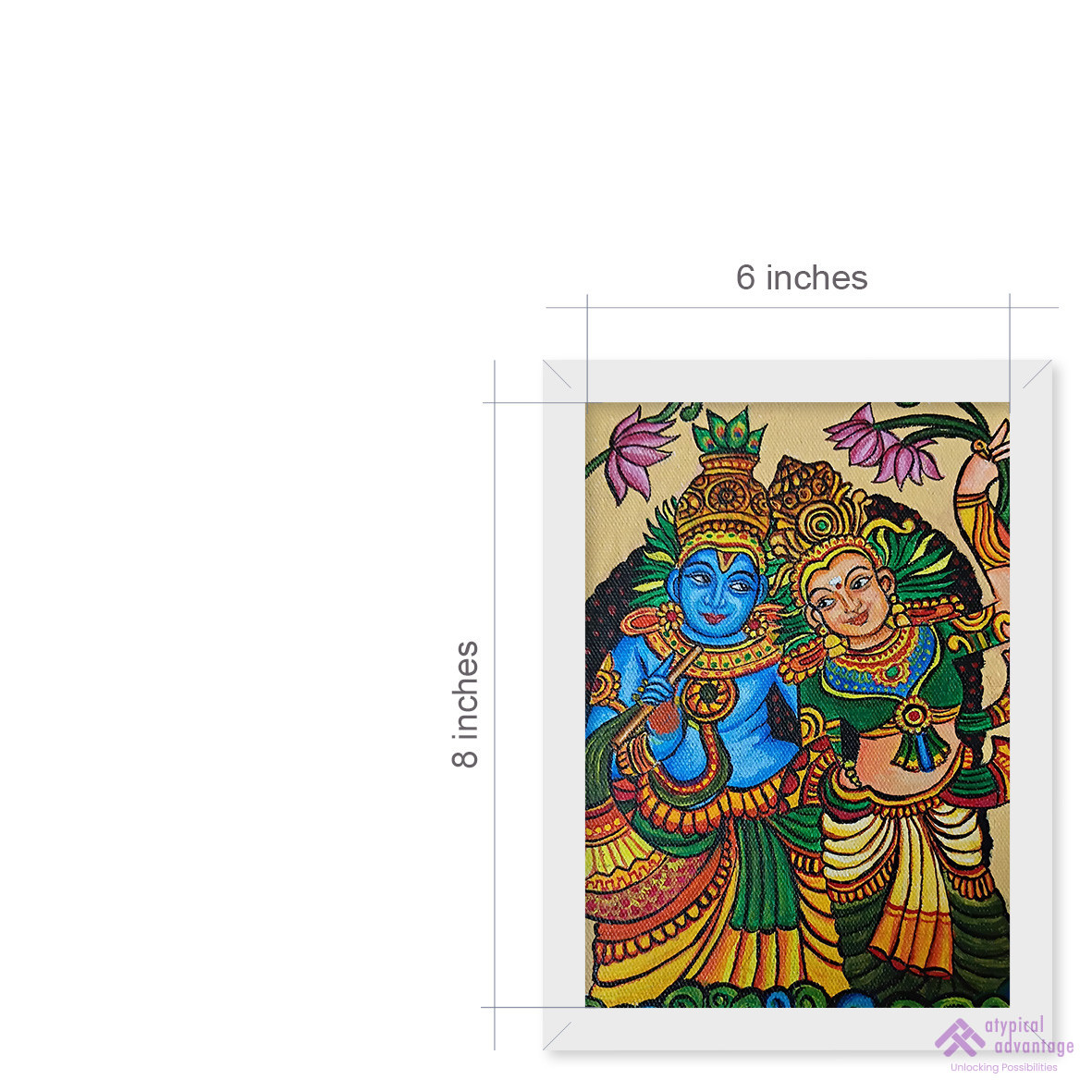 Madhubani krishna and Radha Slider 3/5