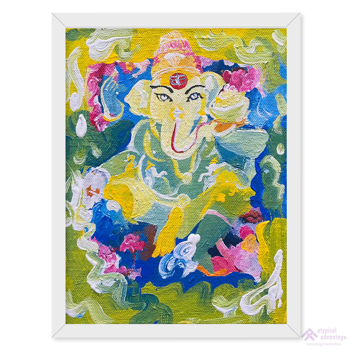 Divine Flow – Lord Ganesha in Abstract Harmony Slider 1/5
