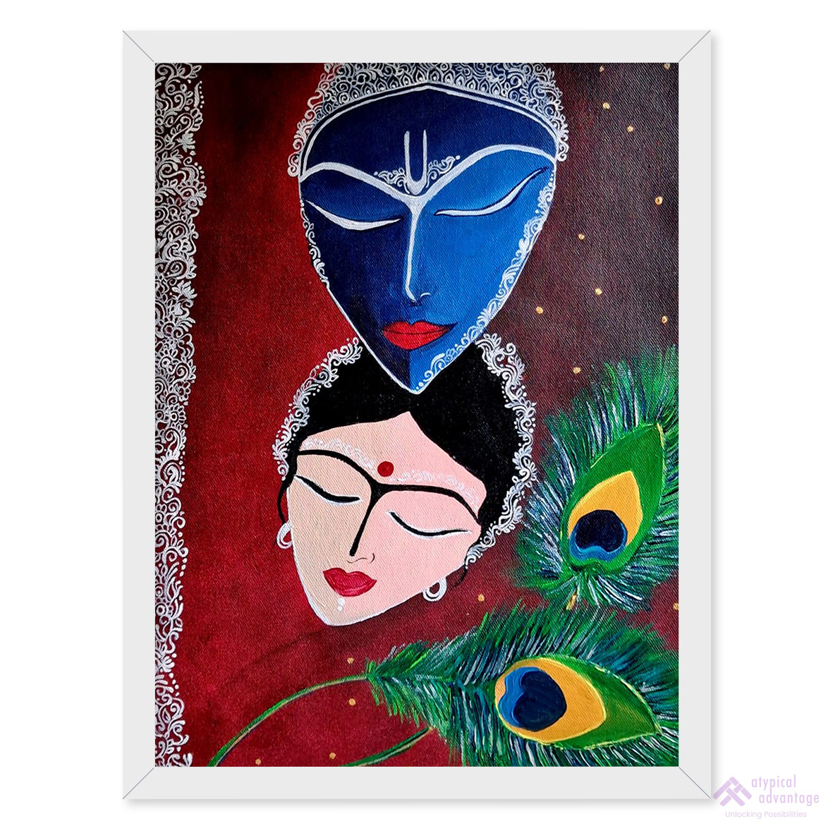 Singing and Dancing Krishna with Radha Slider 1/5