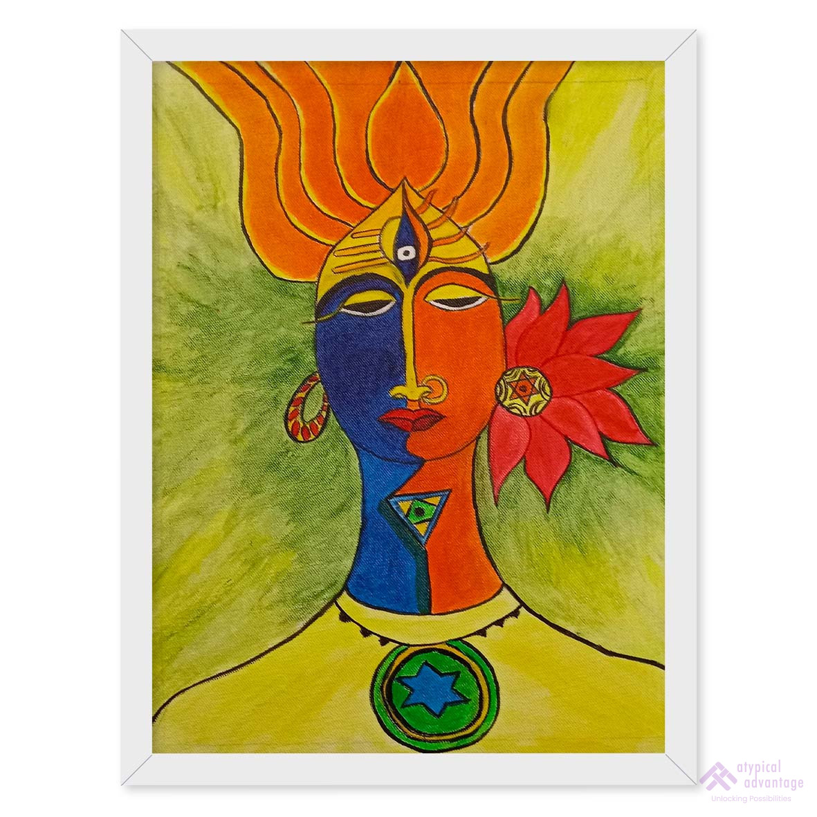 Half of Pavithra and Shiva face. Slider 1/5