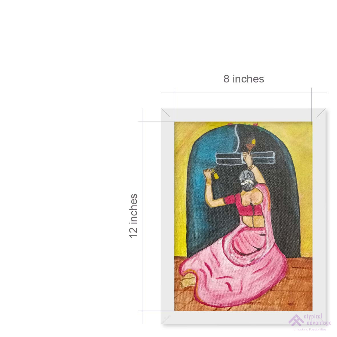 Lady Pooja with Big Linga Stone. Slider 3/5