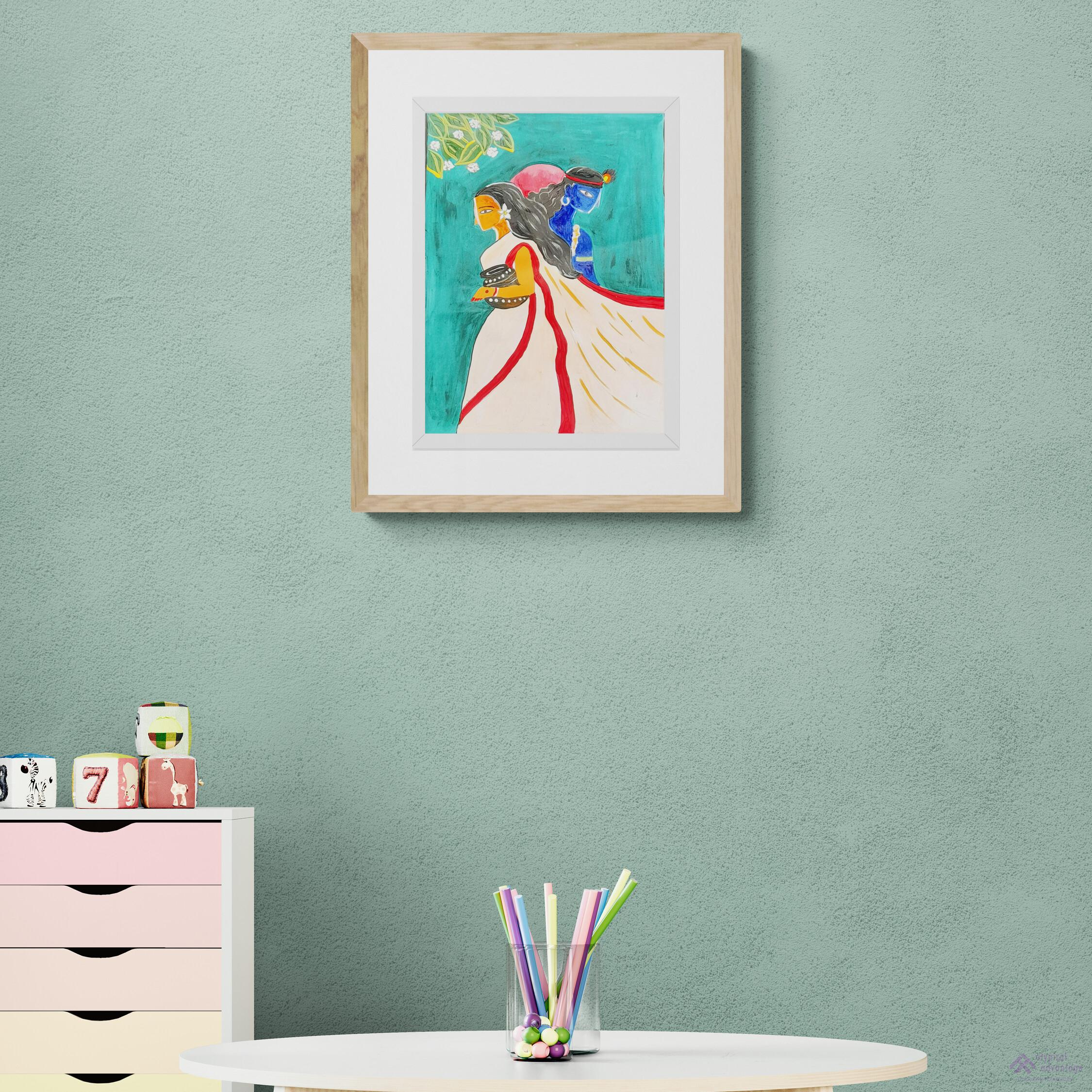 Mythological radha krishna painting 3 Slider 2/4