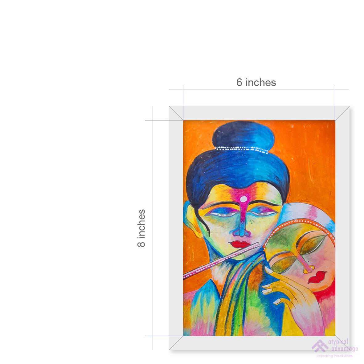 Mythological radha krishna painting 2 Slider 3/4