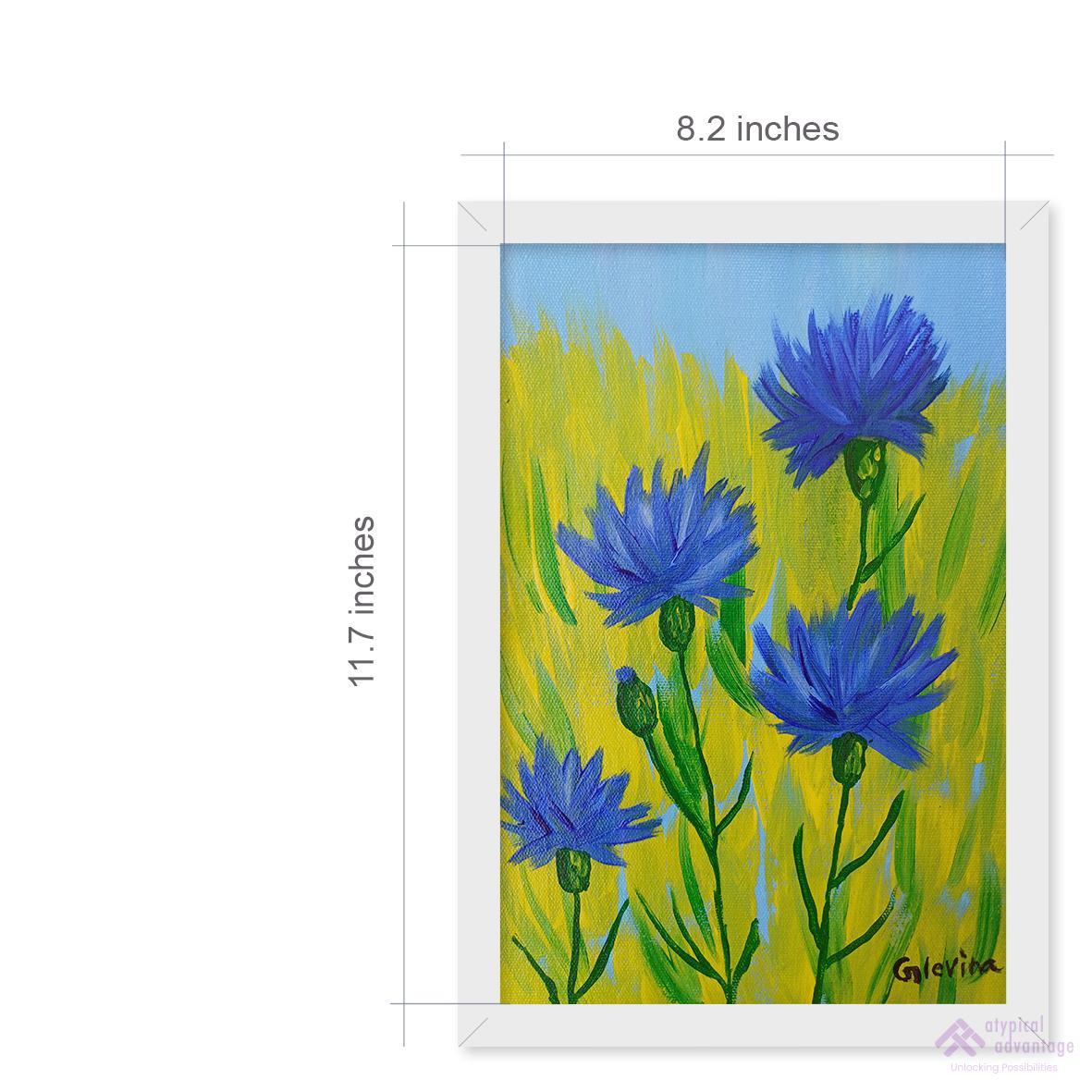 Cornflowers in a field Slider 3/4