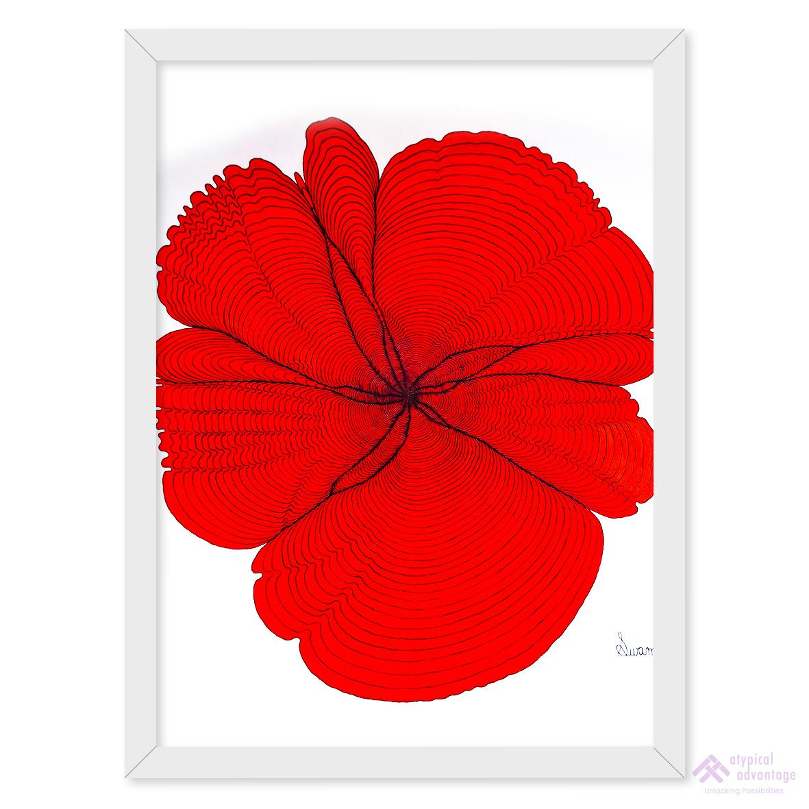Red floral design Slider 1/4
