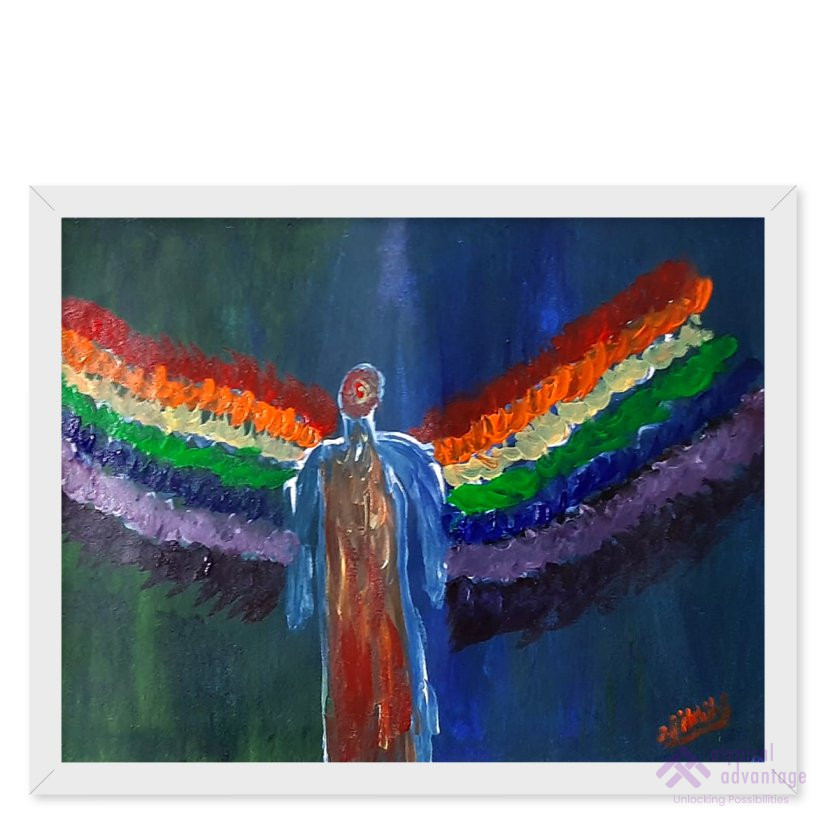 Me the Autism Angel with Rainbow Wings Slider 1/1