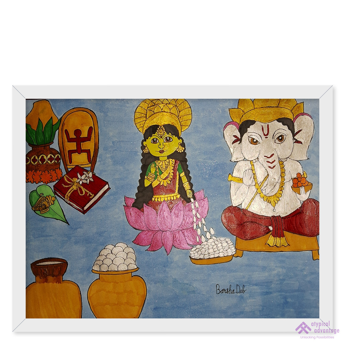 Lord Ganesha and Goddess Lakshmi