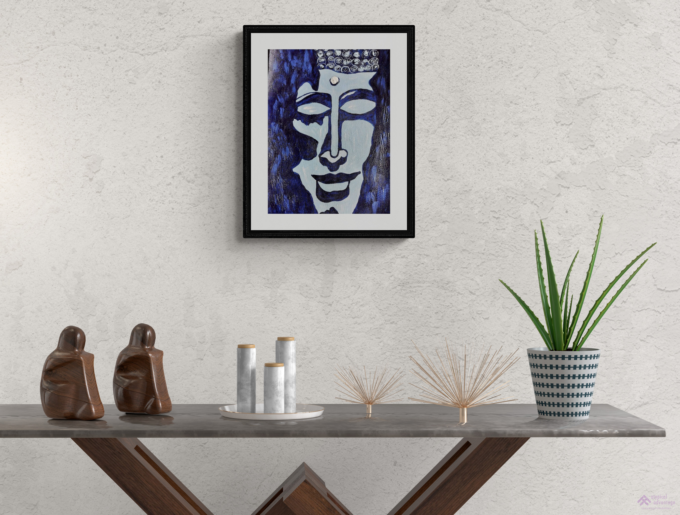 Abstract Buddha Face Slider 2/5