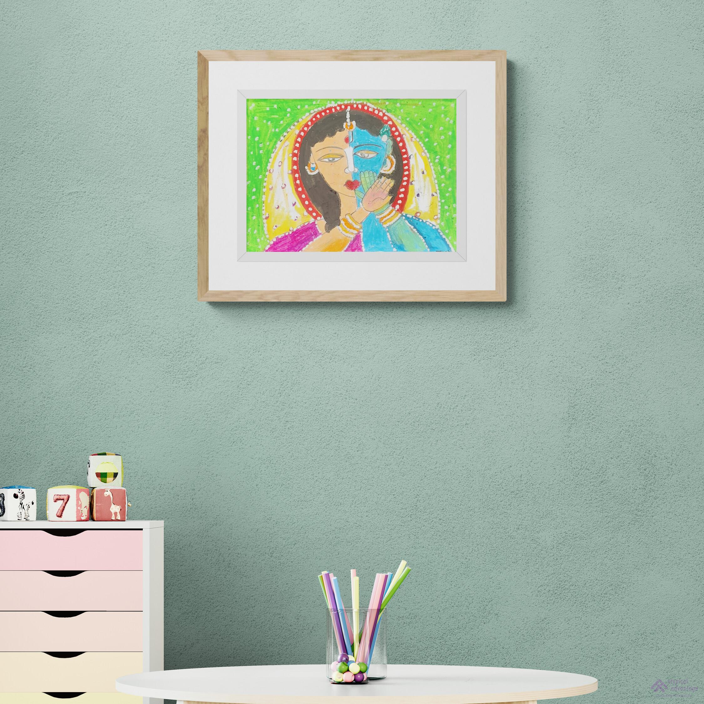 Mythological radha krishna painting 6 Slider 2/4