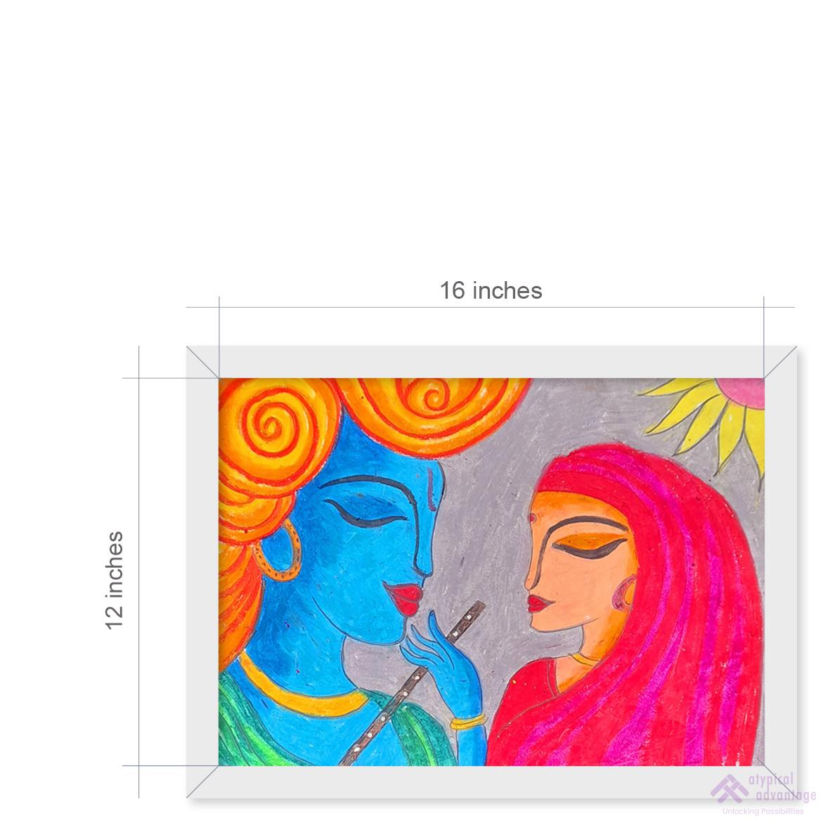 Mythological radha krishna painting 4 Slider 3/4