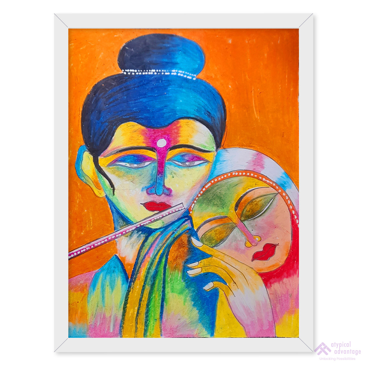 Mythological radha krishna painting 2 Slider 1/5