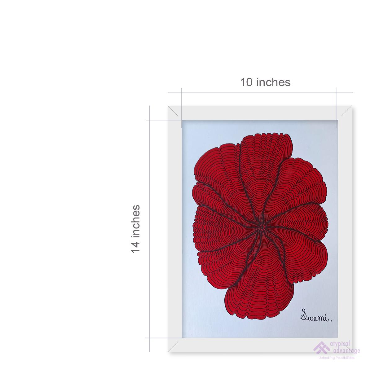 Orange and red floral design set Slider 3/4