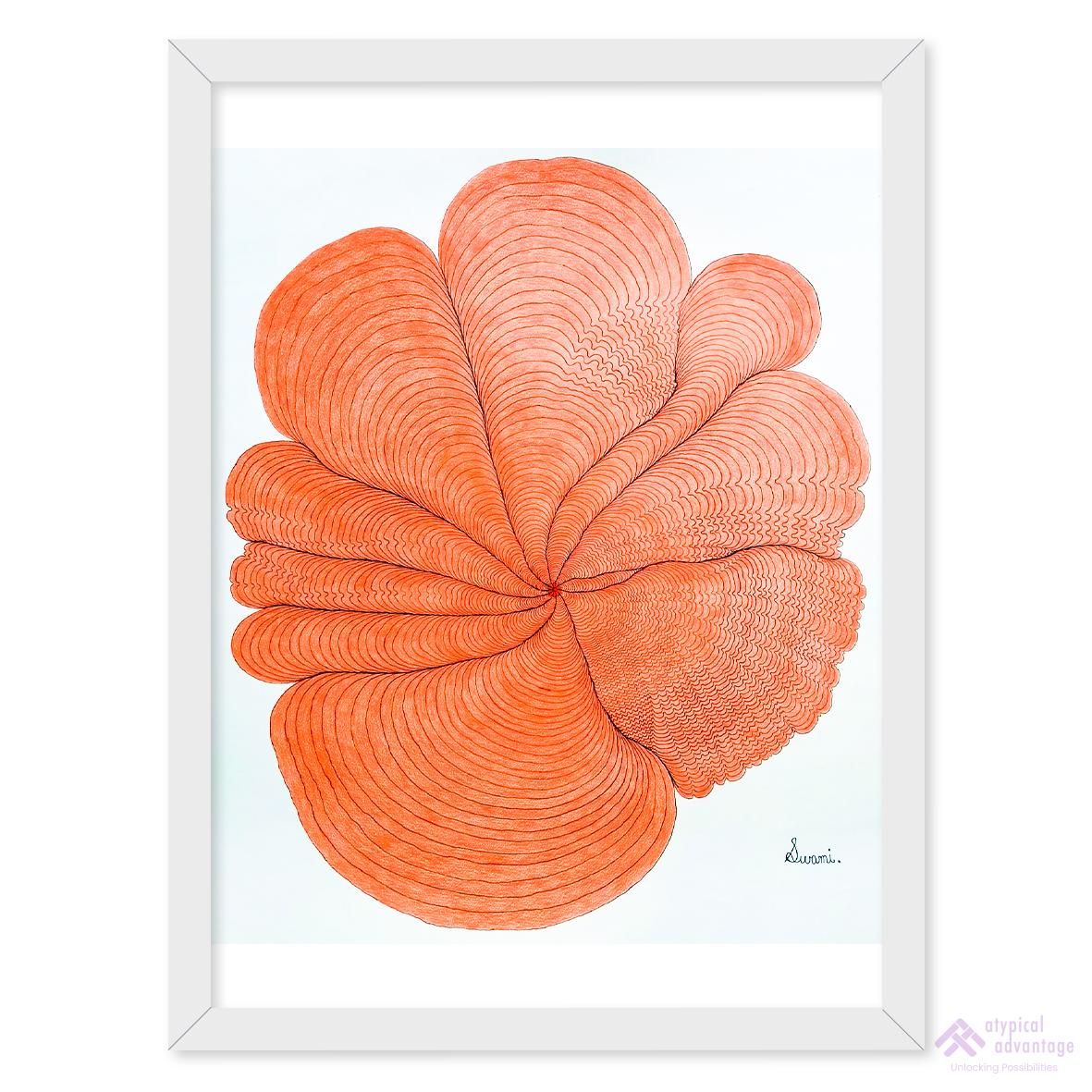 Orange Floral Design Slider 1/4