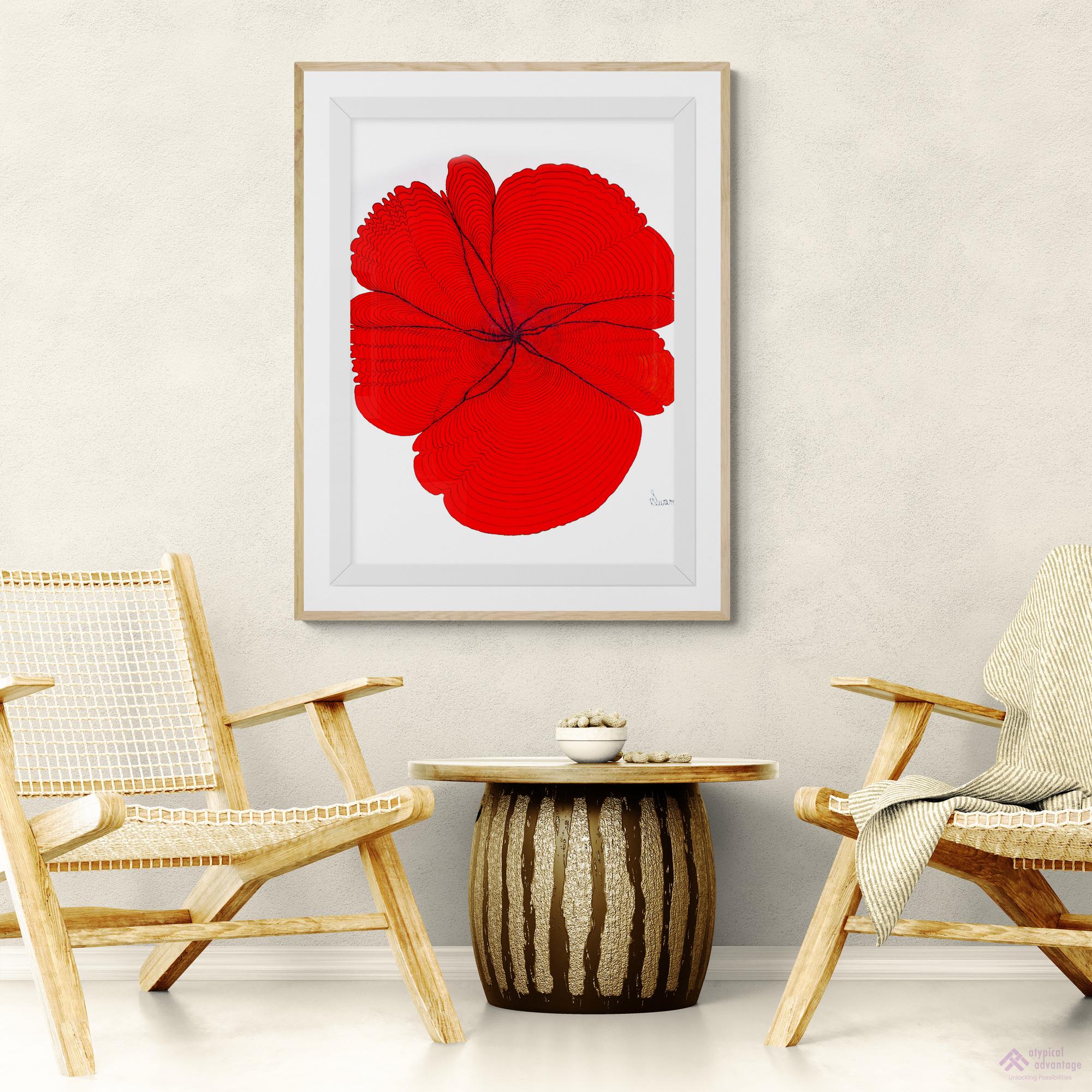 Red floral design Slider 2/4