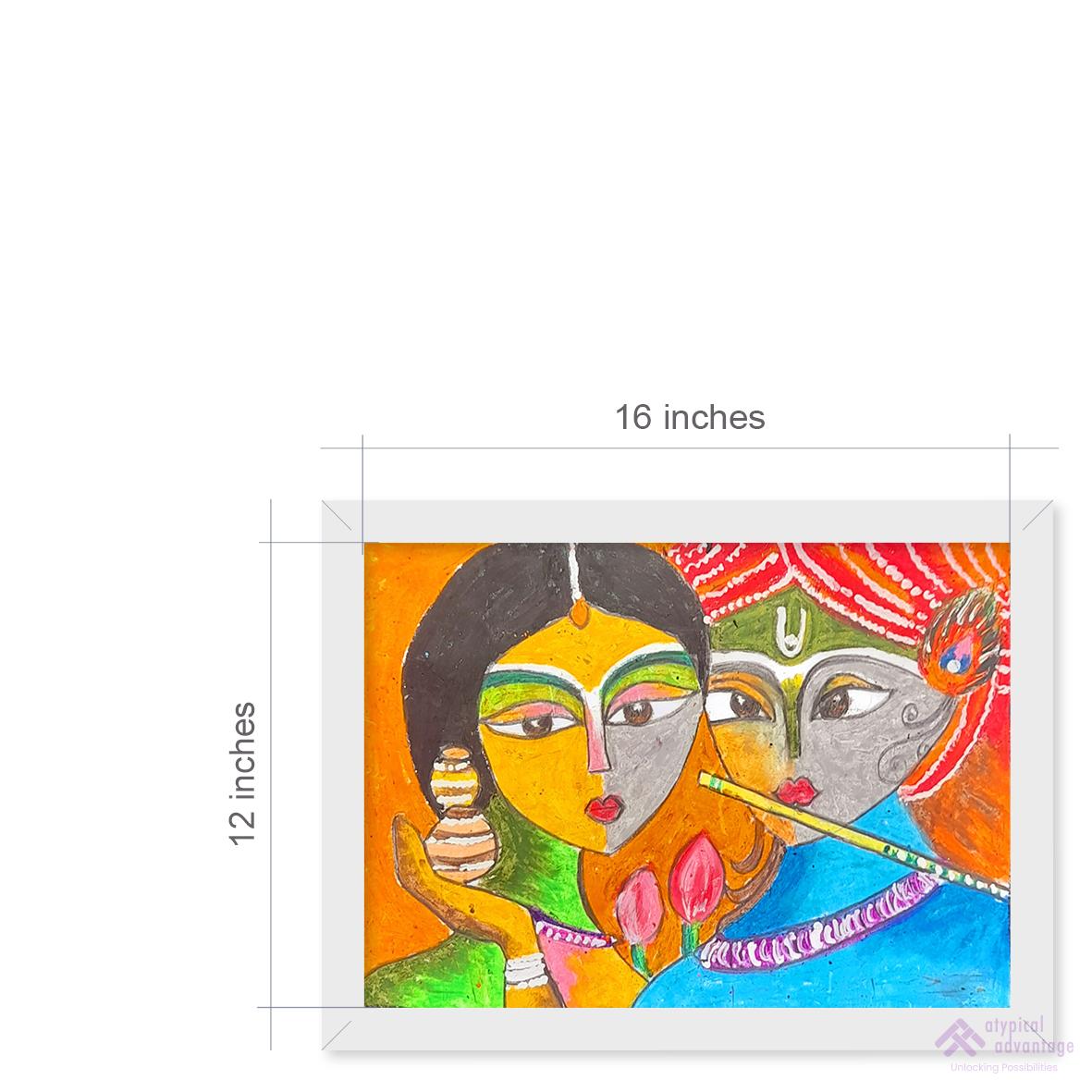 Mythological radha krishna painting 5 Slider 3/4