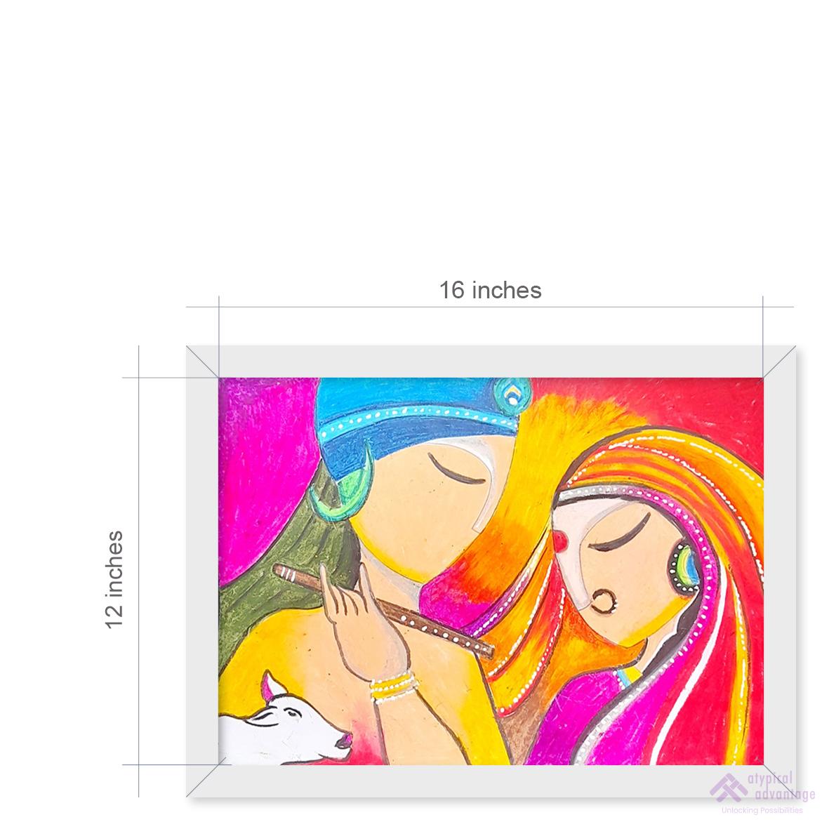 Mythological radha krishna painting 1 Slider 3/4