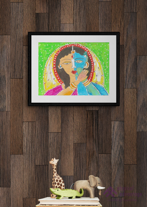 Mythological radha krishna painting 6 Slider 2/5