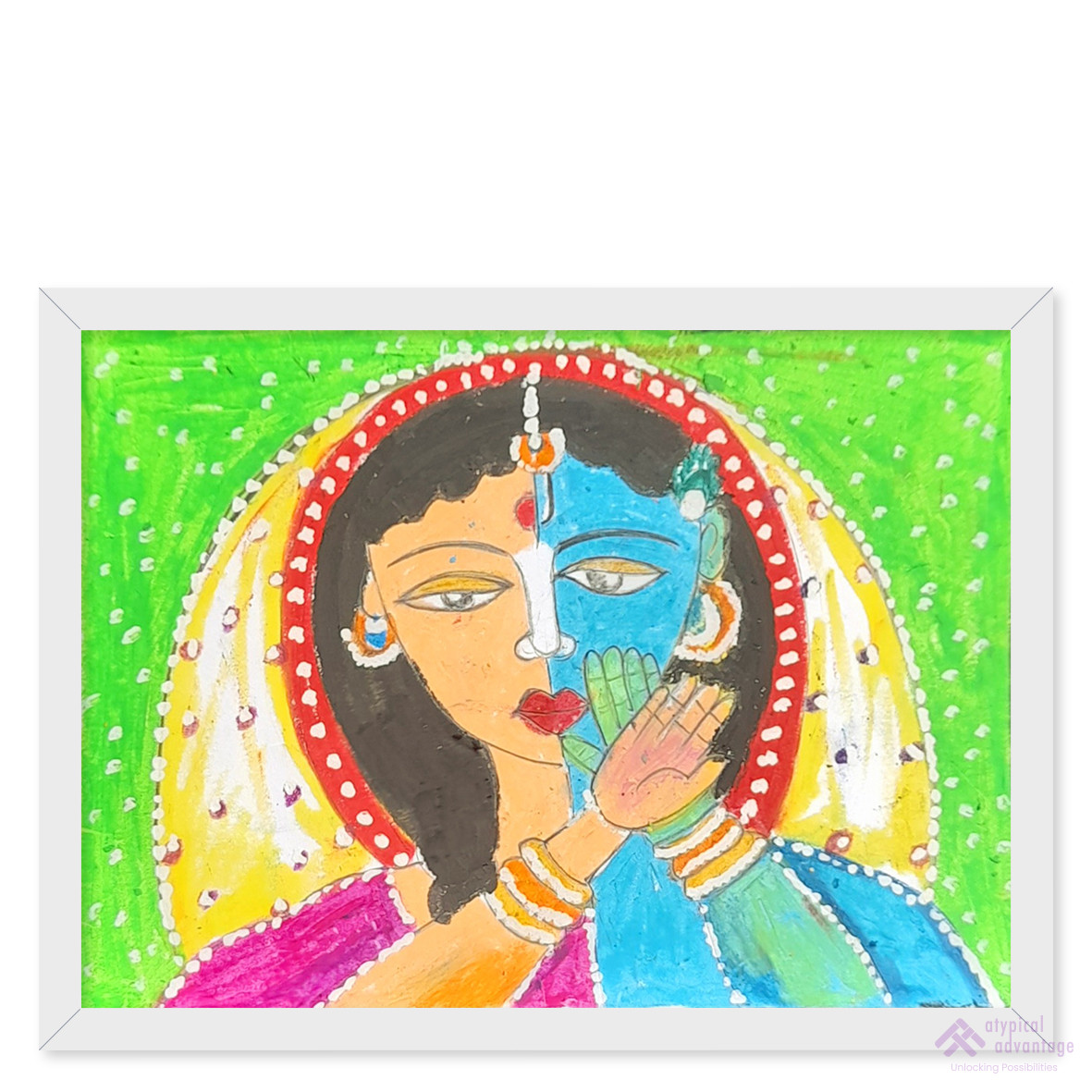 Mythological radha krishna painting 6 Slider 1/5