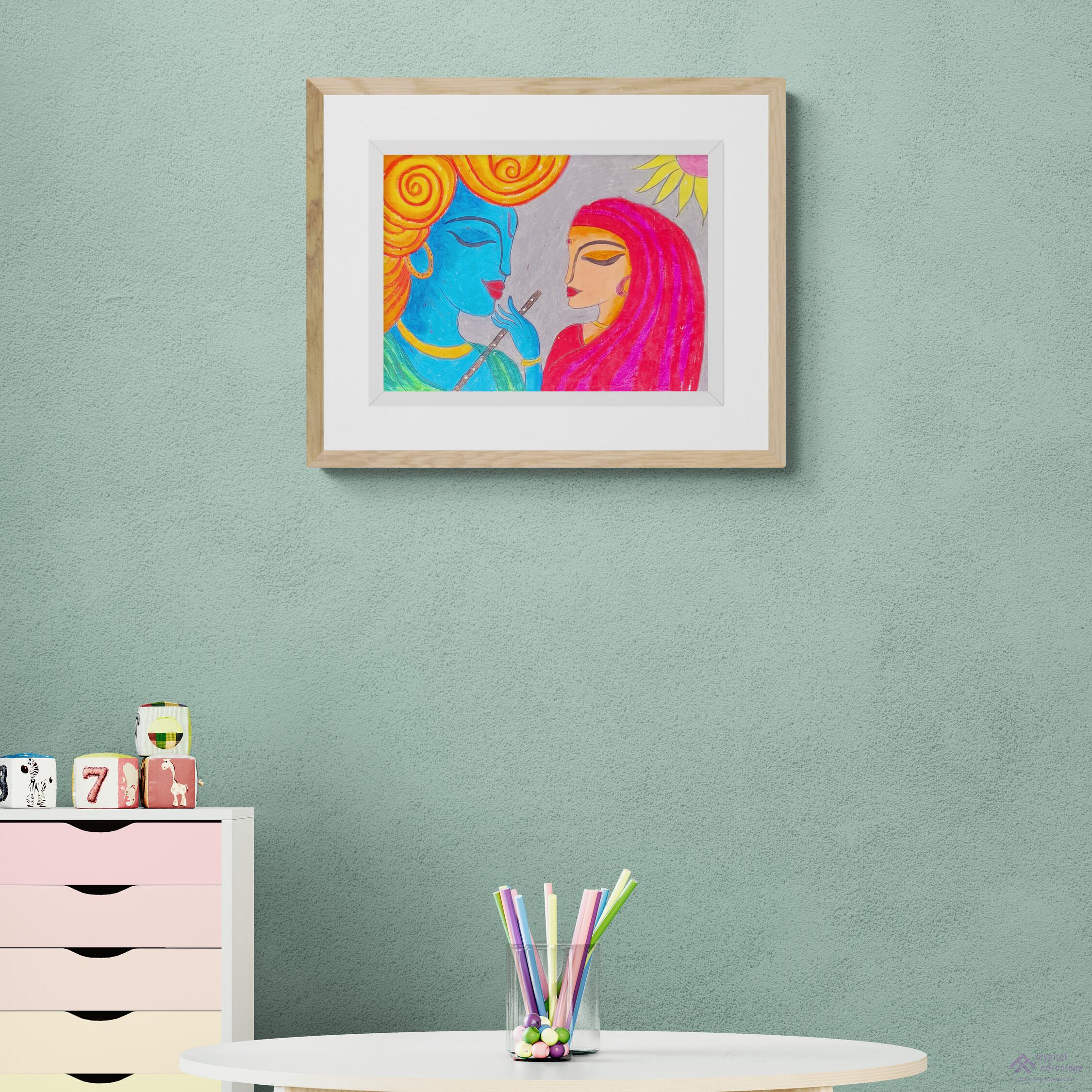 Mythological radha krishna painting 4 Slider 2/4