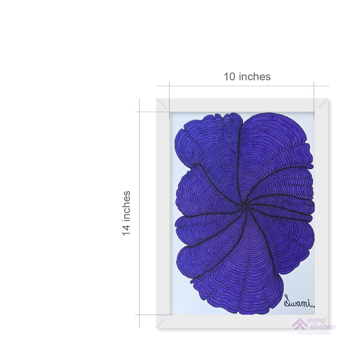 Orange and violet floral design set Slider 3/4