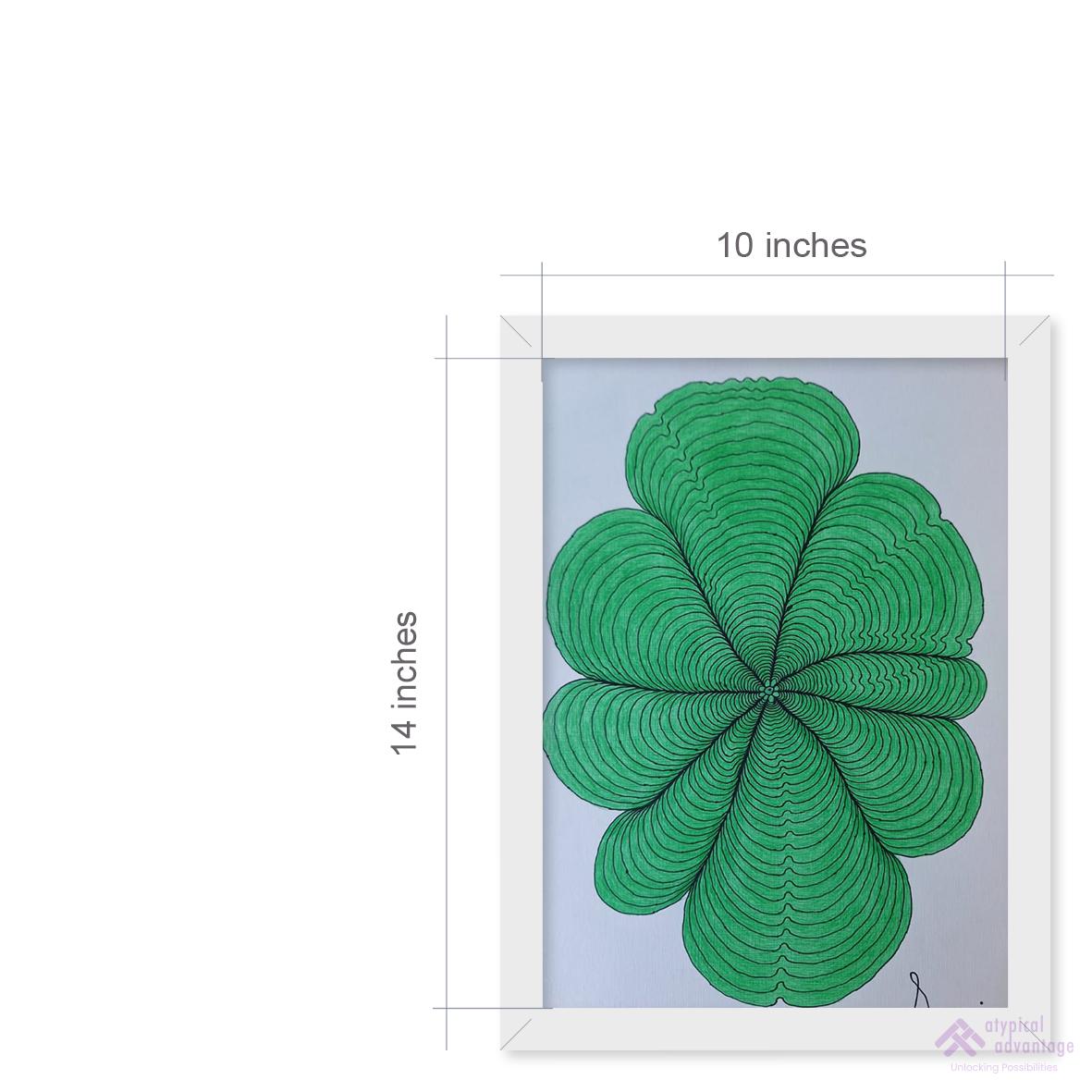 Emerald green and light blue floral design set Slider 3/4