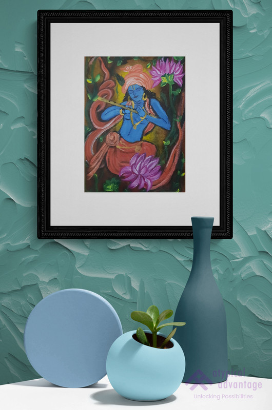krishna with lotous Slider 2/5