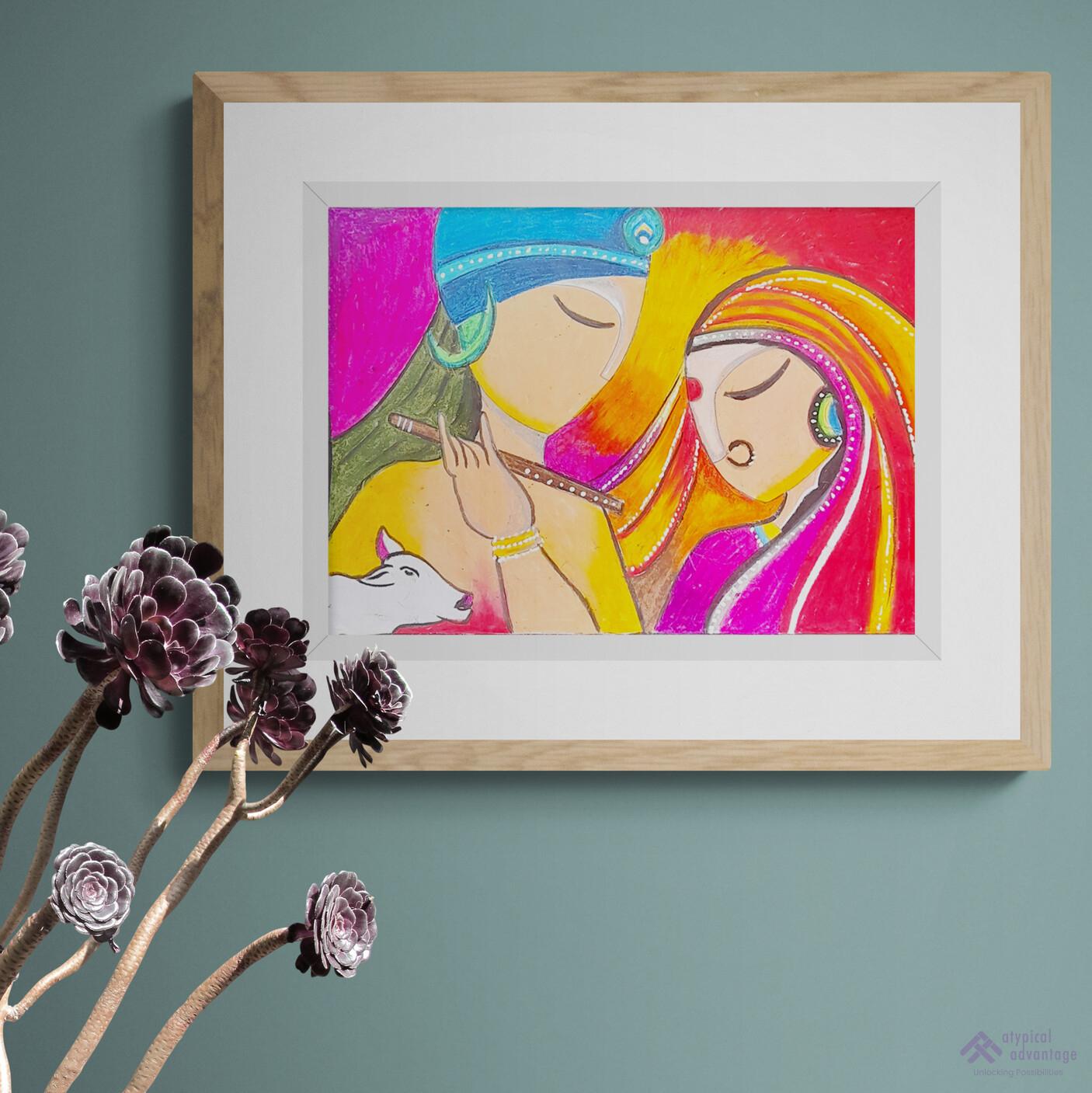 Mythological radha krishna painting 1 Slider 2/4