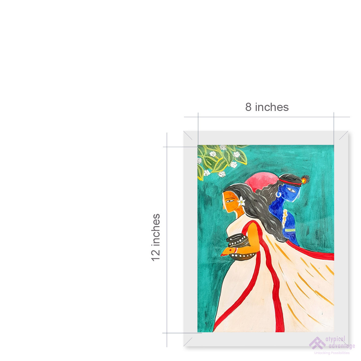 Mythological radha krishna painting 3 Slider 3/5